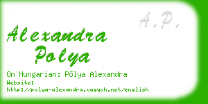 alexandra polya business card